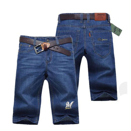 Milwaukee Brewers Team Logo Deep Blue MLB Jeans 