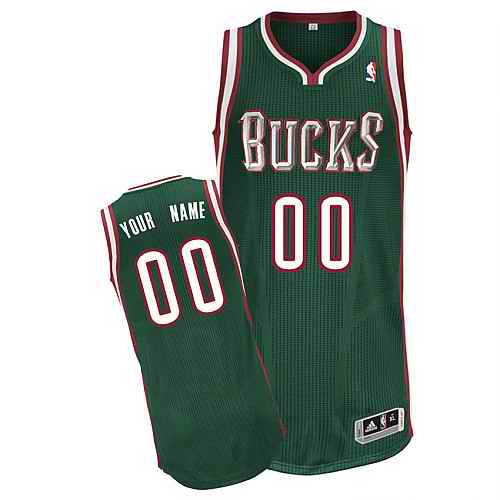 Milwaukee Bucks Custom Green Road Jersey