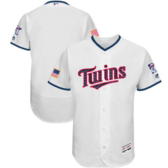 Minnesota Twins Majestic 2017 Stars & Stripes Authentic Collection FlexBase Team Jersey - White Minnesota Twins Majestic 2017 Stars & Stripes Authentic Collection FlexBase Team Jersey - White