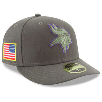 Minnesota Vikings 2017 Salute To Service Low Profile Fitted Hat – Olive