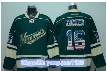 Minnesota Wild #16 Jason Zucker Green USA Flag Fashion Stitched NHL Jersey Minnesota Wild #16 Jason Zucker Green USA Flag Fashion Stitched NHL Jersey