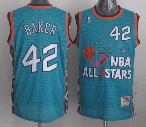 Mitchell And Ness Bucks #42 Vin Baker Light Blue 1996 All star Stitched NBA Mitchell And Ness Bucks #42 Vin Baker Light Blue 1996 All star Stitched NBA