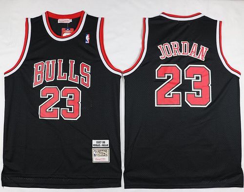 Mitchell And Ness Bulls #23 Michael Jordan Black Throwback Stitched NBA Jersey Mitchell And Ness Bulls #23 Michael Jordan Black Throwback Stitched NBA Jersey