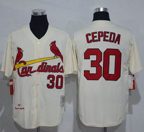 Mitchell And Ness Cardinals #30 Orlando Cepeda Cream Throwback Stitched MLB Jersey Mitchell And Ness Cardinals #30 Orlando Cepeda Cream Throwback Stitched MLB Jersey