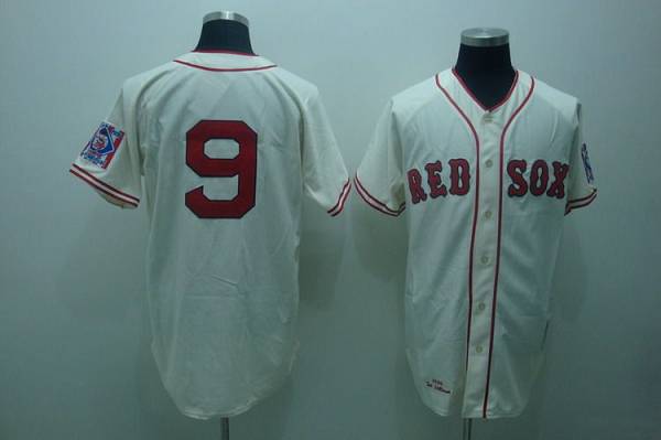 Mitchell and Ness 1939 Red Sox #9 Ted Williams Stitched Cream Throwback MLB Jersey Mitchell and Ness 1939 Red Sox #9 Ted Williams Stitched Cream Throwback MLB Jersey