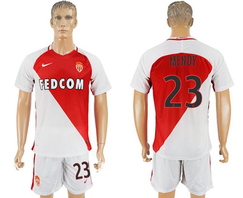 Monaco #23 Mendy Home Soccer Club Jersey Monaco #23 Mendy Home Soccer Club Jersey