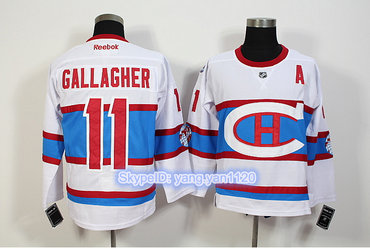 Montreal Canadiens #11 Gallagher White New CH Stitched NHL Jersey