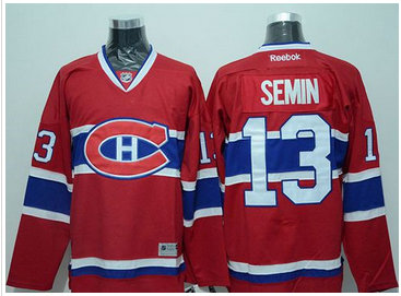 Montreal Canadiens #13 Alexander Semin Red Stitched NHL Jersey