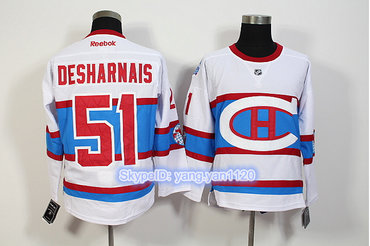 Montreal Canadiens #51 Desharnais  White New CH Stitched NHL Jersey