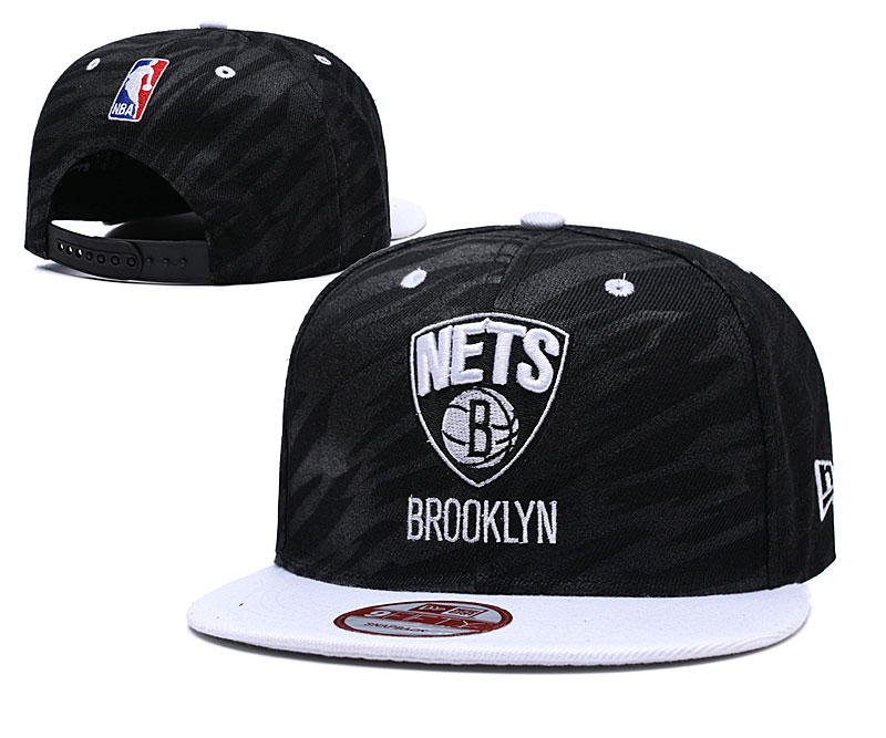 NBA Brooklyn Nets Team Logo Black Mitchell & Ness Adjustable Hat