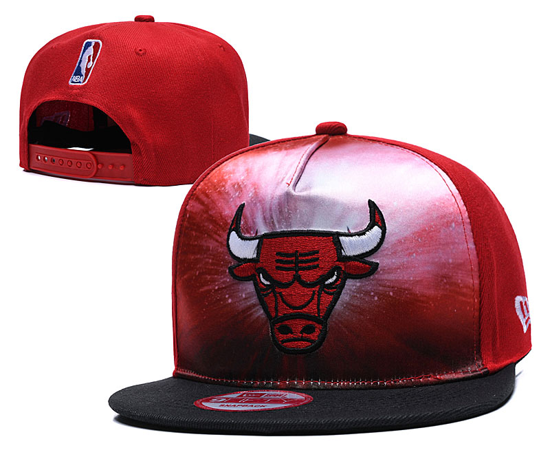 NBA Chicago Bulls Team Logo Black Adjustable Hat