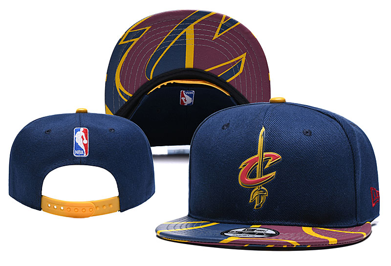 NBA Cleveland Cavaliers Team Logo Navy Mitchell & Ness Adjustable Hat LH