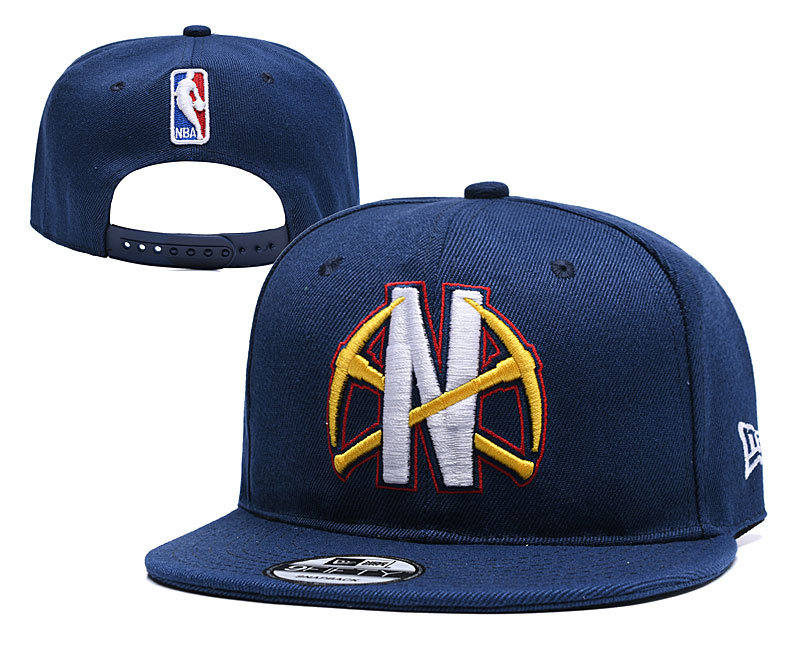 NBA Denver Nuggets Team Logo Blue Reflective Mitchell & Ness Adjustable Hat (2)