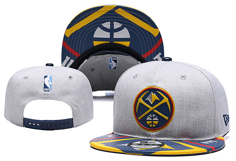 NBA Denver Nuggets Team Logo Blue Reflective Mitchell & Ness Adjustable Hat