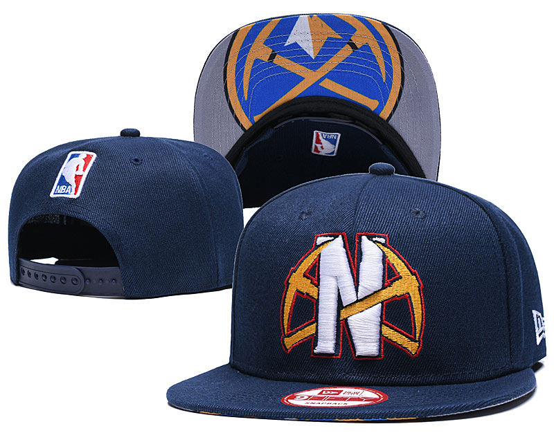 NBA Denver Nuggets Team Logo Blue Reflective Mitchell & Ness Adjustable Hat