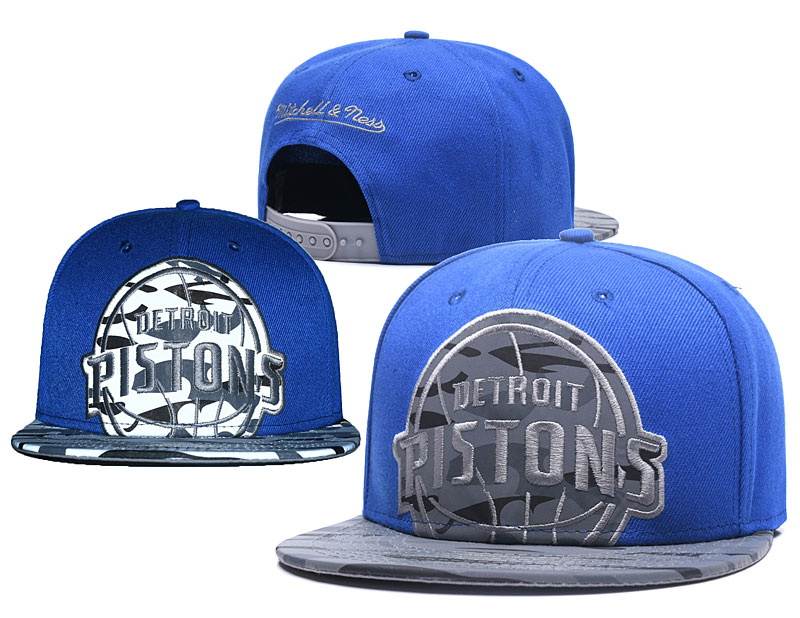 NBA Detroit Pistons Team Logo Blue Adjustable Hat  0