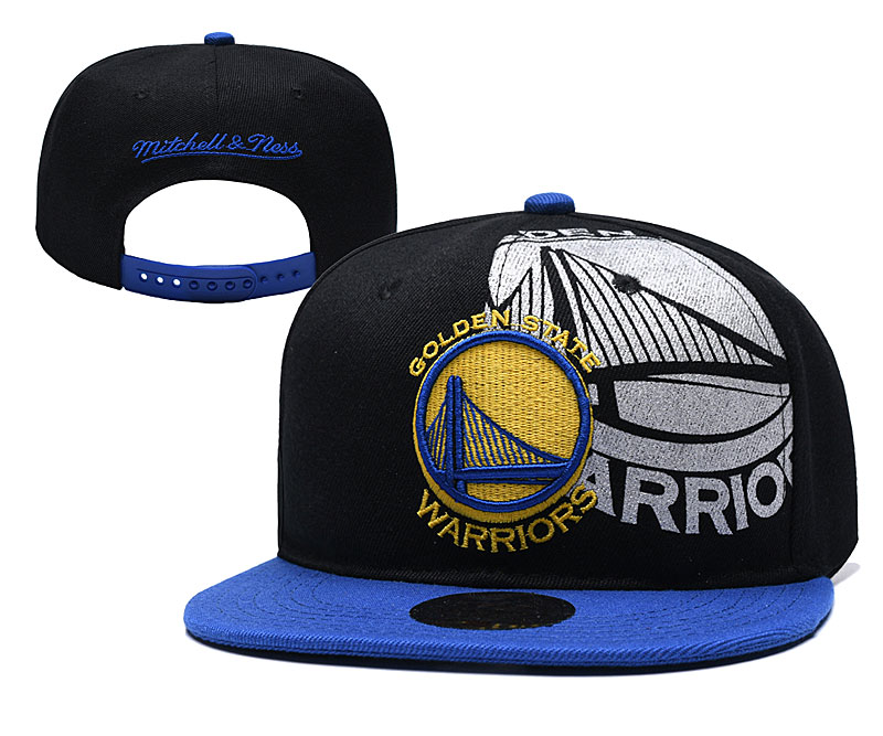 NBA Golden State Warriors Team Logo Black Reflective Adjustable Hat