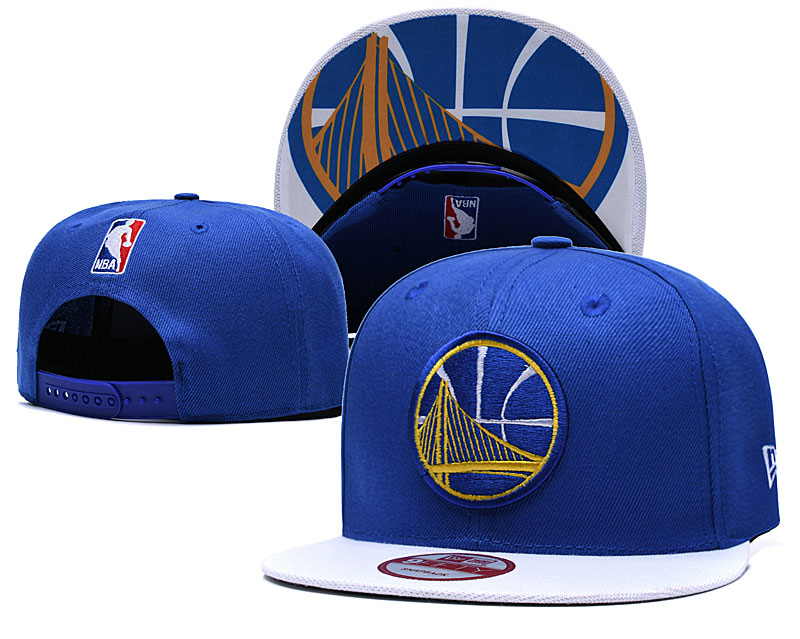 NBA Golden State Warriors Team Logo Blue Adjustable Hat 1