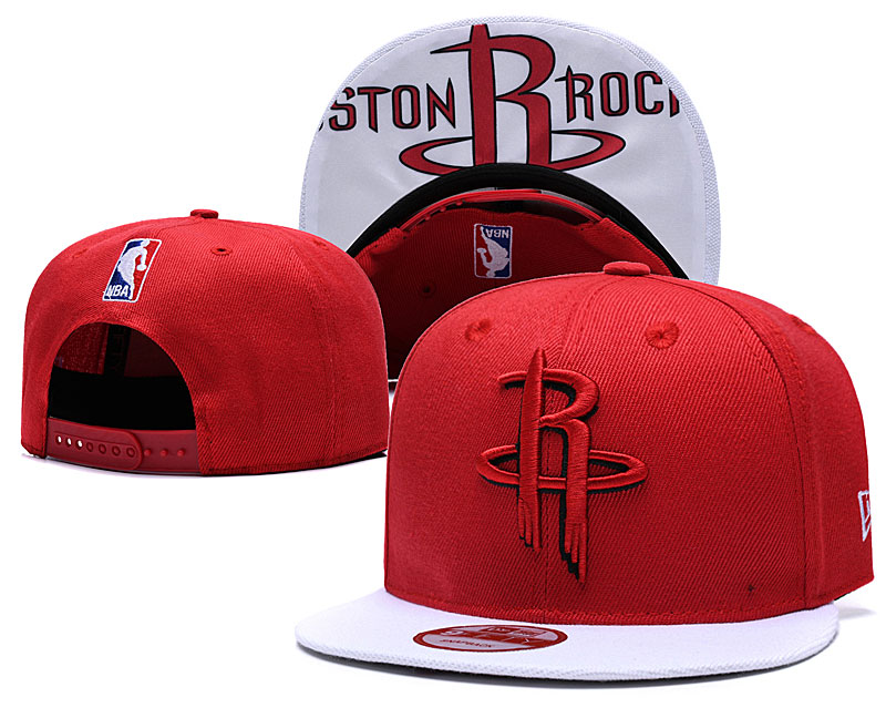 NBA Houston Rockets Team Logo Red Adjustable Hat A63