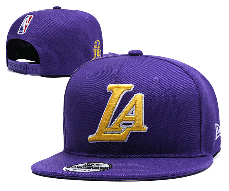 NBA Los Angeles Lakers Team Logo Black Adjustable Hat
