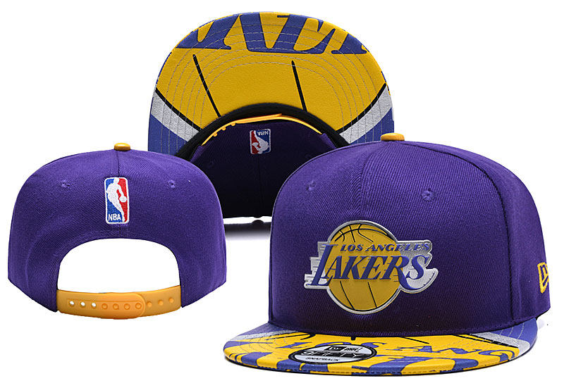 NBA Los Angeles Lakers Team Logo Purple Mitchell & Ness Adjustable Hat (2)