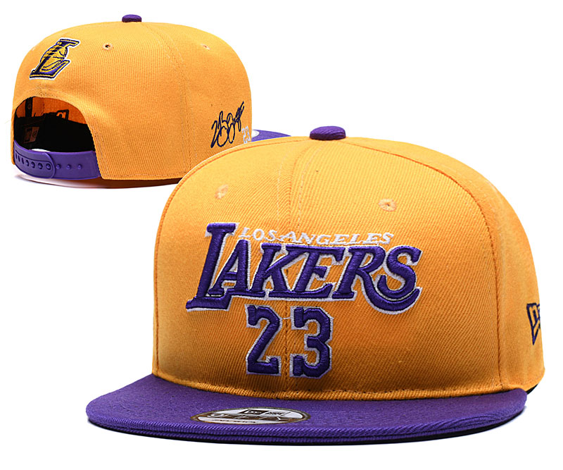 NBA Los Angeles Lakers Team Logo Purple Mitchell & Ness Adjustable Hat 
