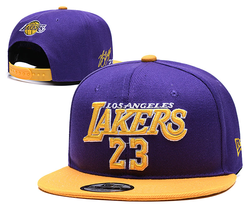 NBA Los Angeles Lakers Team Logo Purple Mitchell & Ness Adjustable Hat