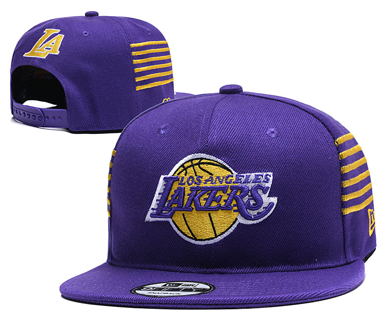 NBA Los Angeles Lakers Team Logo Purple Mitchell & Ness Adjustable Hat