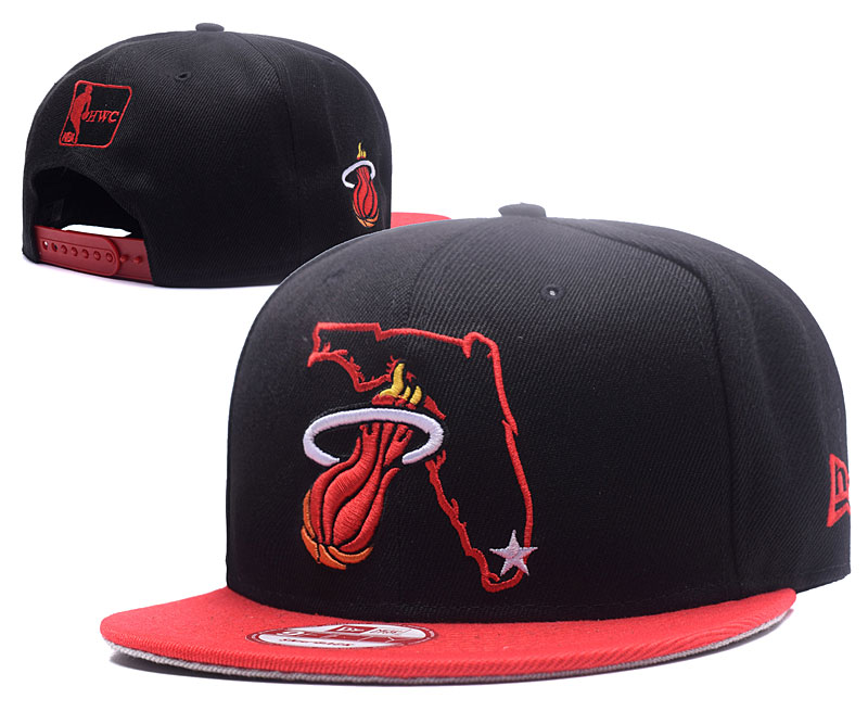 NBA Miami Heat Team Logo Black Mitchell & Ness Adjustable Hat