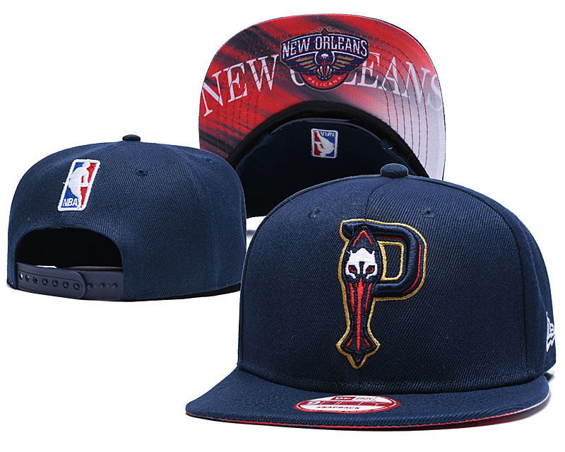 NBA New Orleans Pelicans Team Logo Navy Adjustable Hat