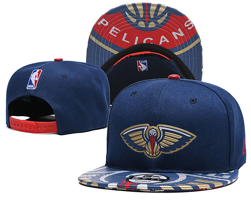 NBA New Orleans Pelicans Team Logo Navy Adjustable Hat