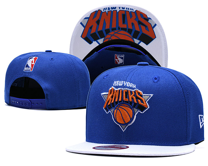 NBA New York Knicks Team Logo Black Adjustable Hat LH