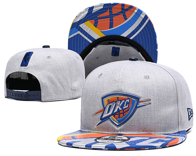 NBA Oklahoma City Thunder Team Logo Black Adjustable Hat