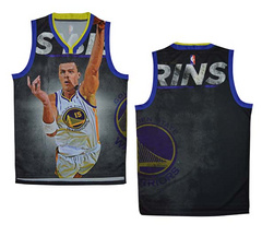 NBA flash version of the golden state warriors on 15th jersey blank vest