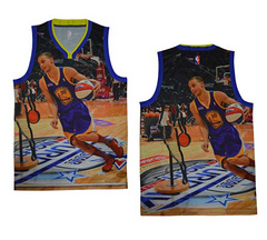 NBA moments version of the golden state warriors in the garage blank jersey vests