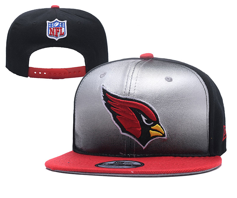 NFL Arizona Cardinals Team Logo Black Silver Adjustable Hat YD