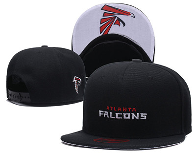 NFL Atlanta Falcons Simple Logo Black Adjustable Hat