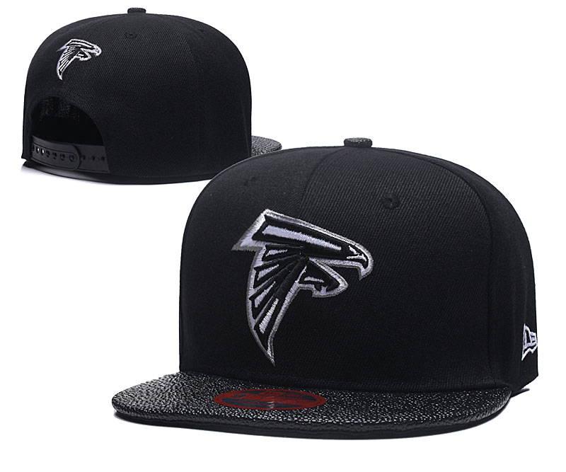 NFL Atlanta Falcons Team Logo Black Adjustable Hat