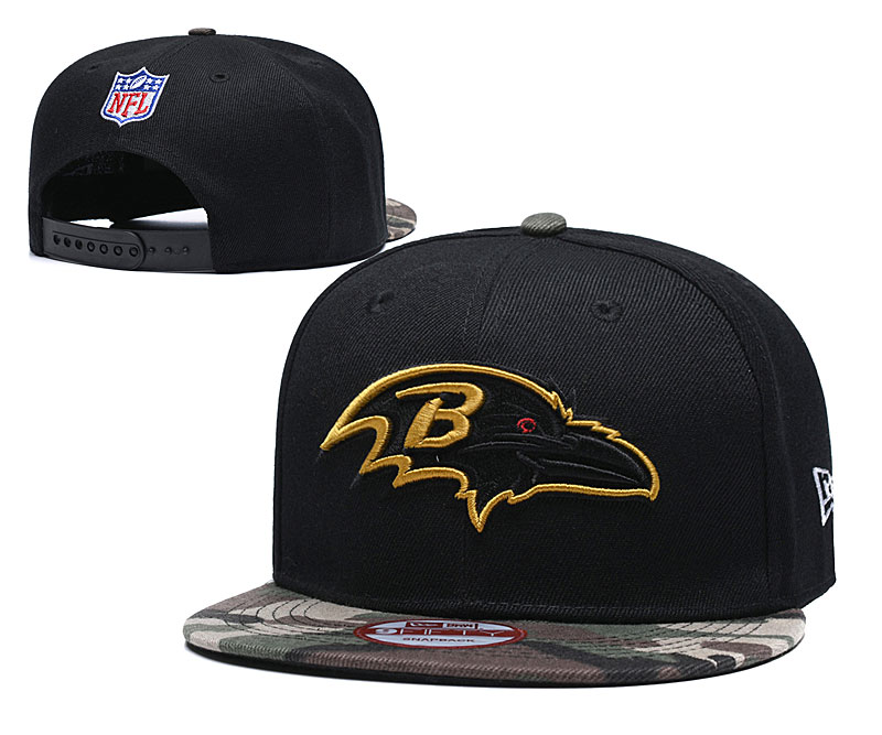 NFL Baltimore Ravens Flock Black Adjustable Hat