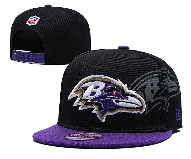 NFL Baltimore Ravens Flock Black Adjustable Hat