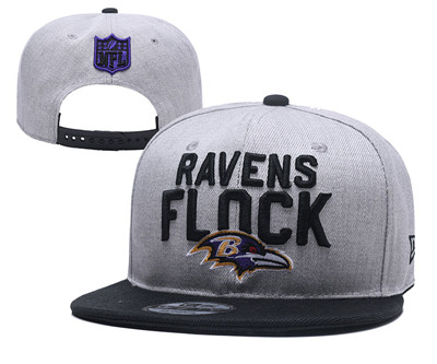 NFL Baltimore Ravens Flock Gray Adjustable Hat