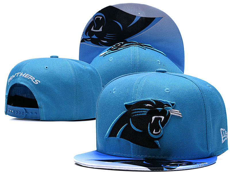NFL Carolina Panthers Team Logo Black Adjustable Hat 0