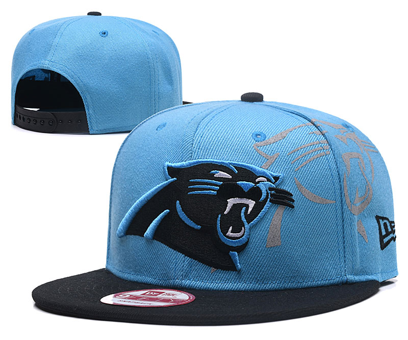 NFL Carolina Panthers Team Logo Black Adjustable Hat 0