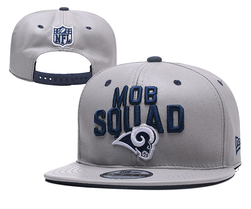 NFL Los Rams Mob Squad Gray Adjustable Hat YD