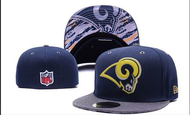 NFL Los Rams Team Logo Navy Adjustable Hat 