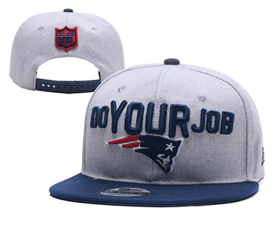 NFL New England Patriots Do Your Job Gray Adjustable Hat