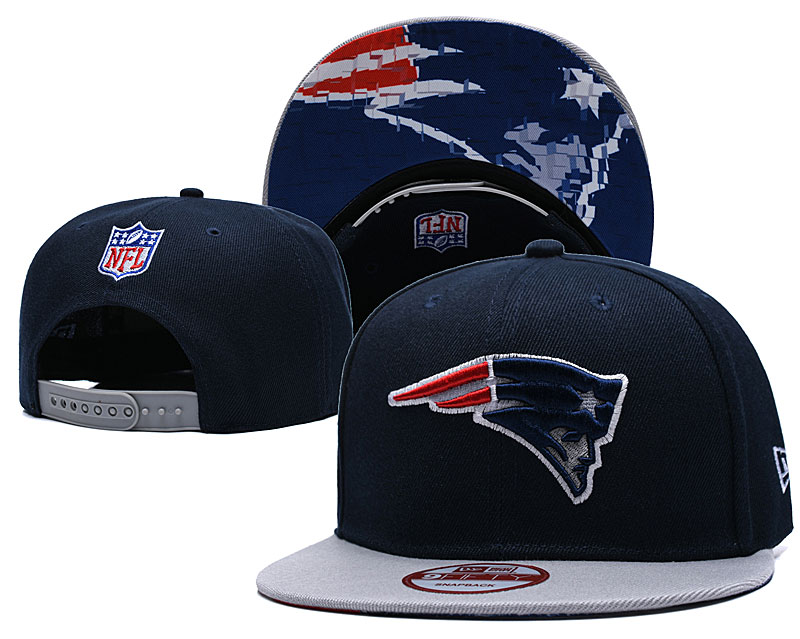 NFL New England Patriots Team Logo Navy Silver Adjustable Hat (2)