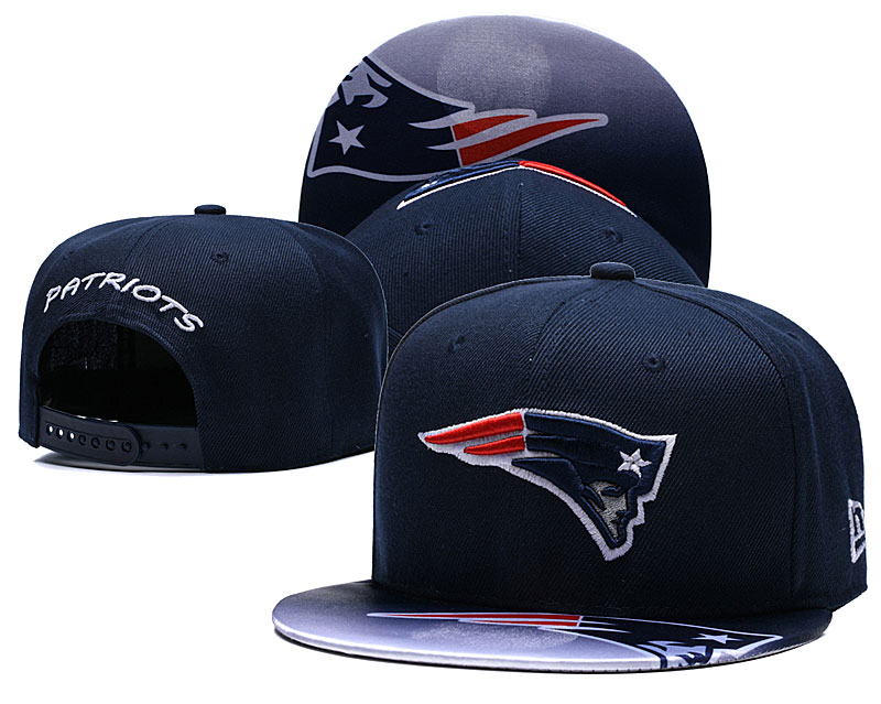 NFL New England Patriots Team Logo Navy Silver Adjustable Hat