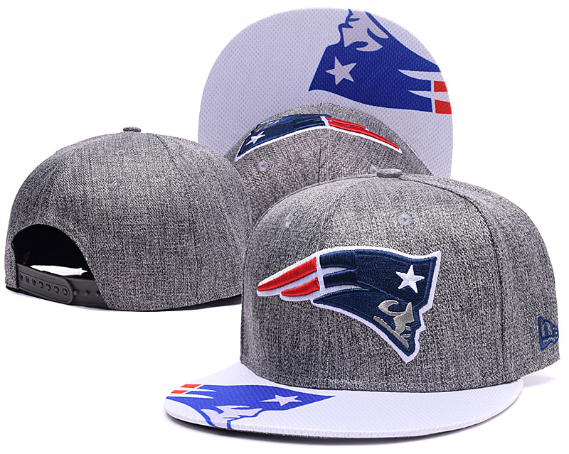 NFL New England Patriots Team Logo Navy Silver Adjustable Hat