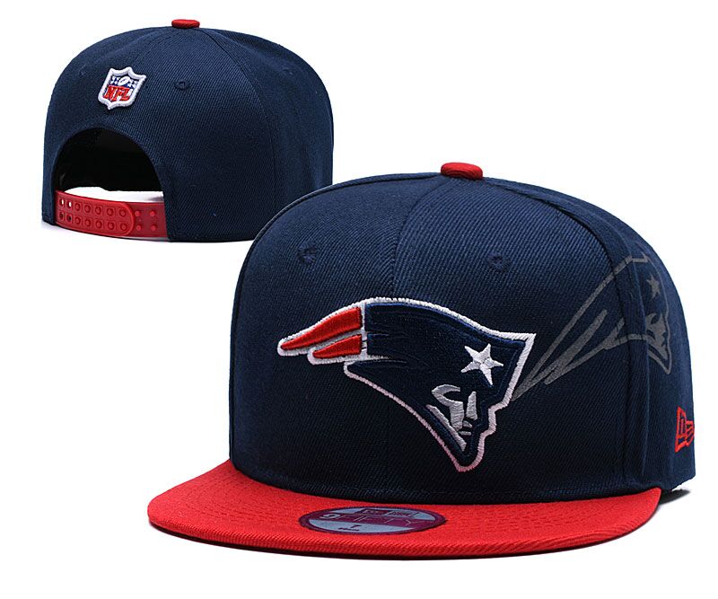 NFL New England Patriots Team Logo Navy Silver Adjustable Hat